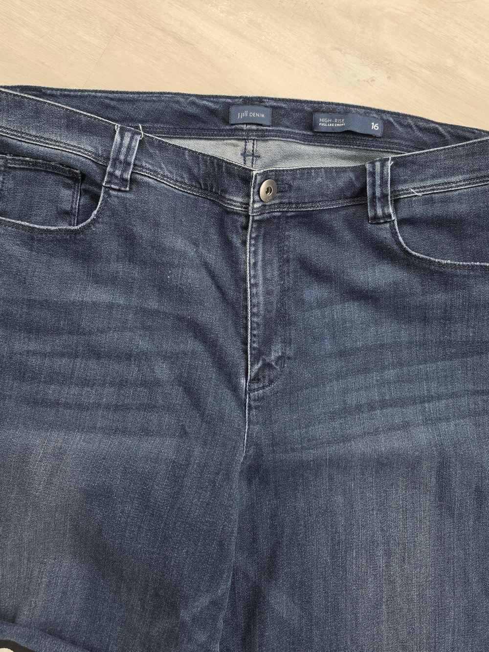J Jill High Rise Wide Leg Crop Jeans Size 16 - Picture 4 of 7